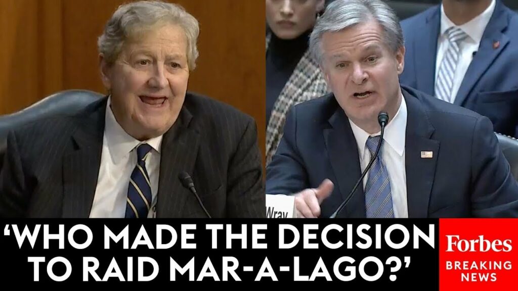 BREAKING NEWS: John Kennedy Questions FBI’s Wray About Raid On Mar-A-Lago