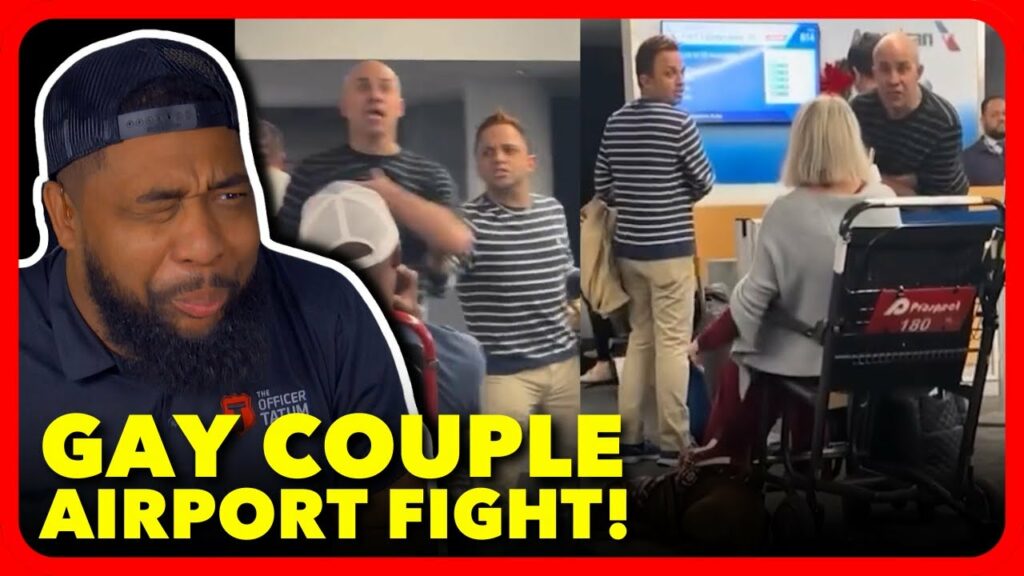 Gay Couple FIGHTS At Airport and ERUPTS into DISABLED Woman’s FACE!