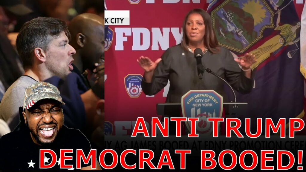 TRUMP DERANGED NY AG Letitia James BOOED AND HECKLED by NYPD & FDNY As Crowd chants TRUMP!