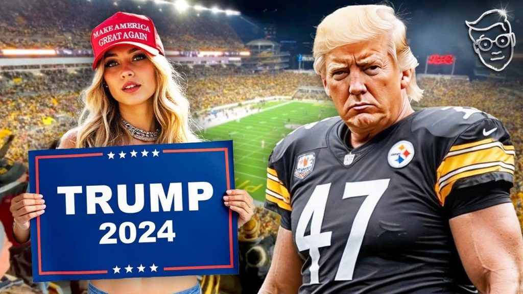 Chick With MAGA Tattoos Streaks at Steelers Game Holding TRUMP Sign On Field as Trump ROARS: ‘USA!’