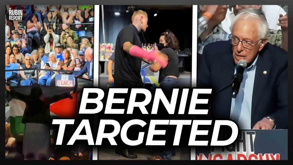 Watch Bernie Desperately Looking for Help Once Protests Start
