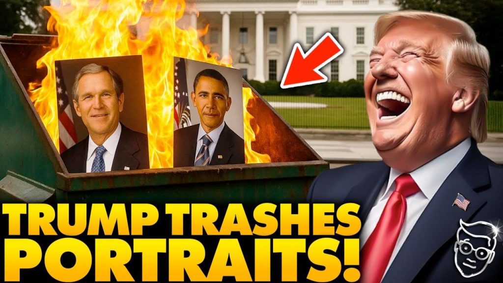Trump DEPORTS Obama, George W. Bush Portraits from White House, Paintings Hidden in Secret Stairwell