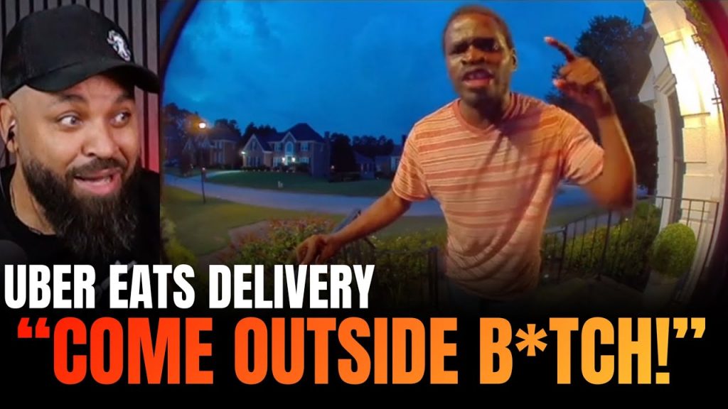 Unhinged Uber Eats driver goes after customer then this happens!