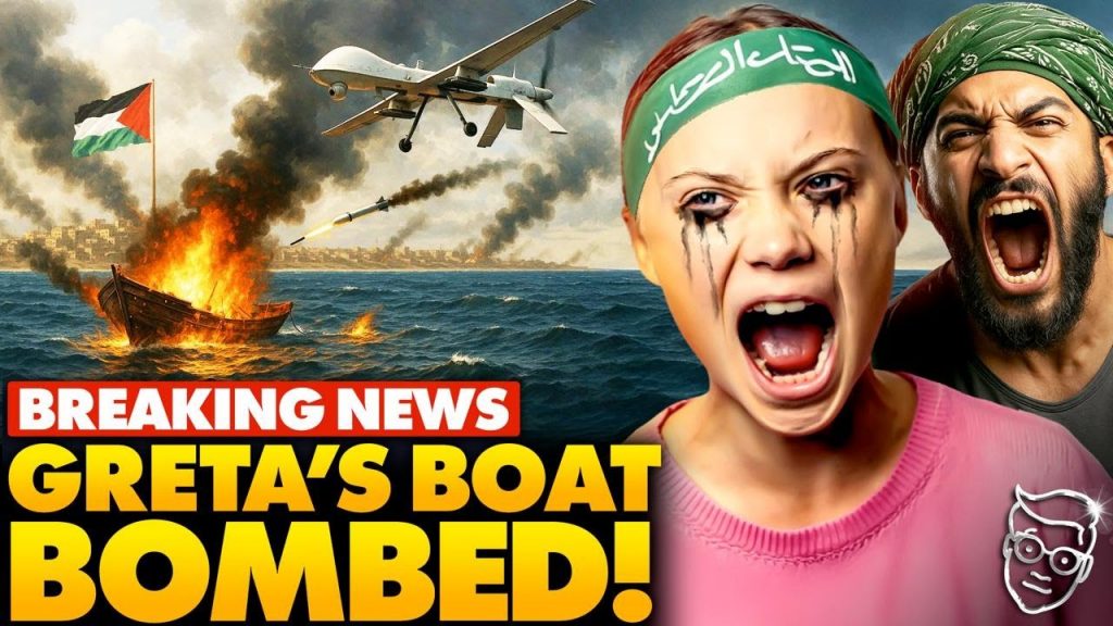 Boat Carrying Greta Thunberg BOMBED By Israel, Burning in the middle of the Ocean | Is Greta Alive?