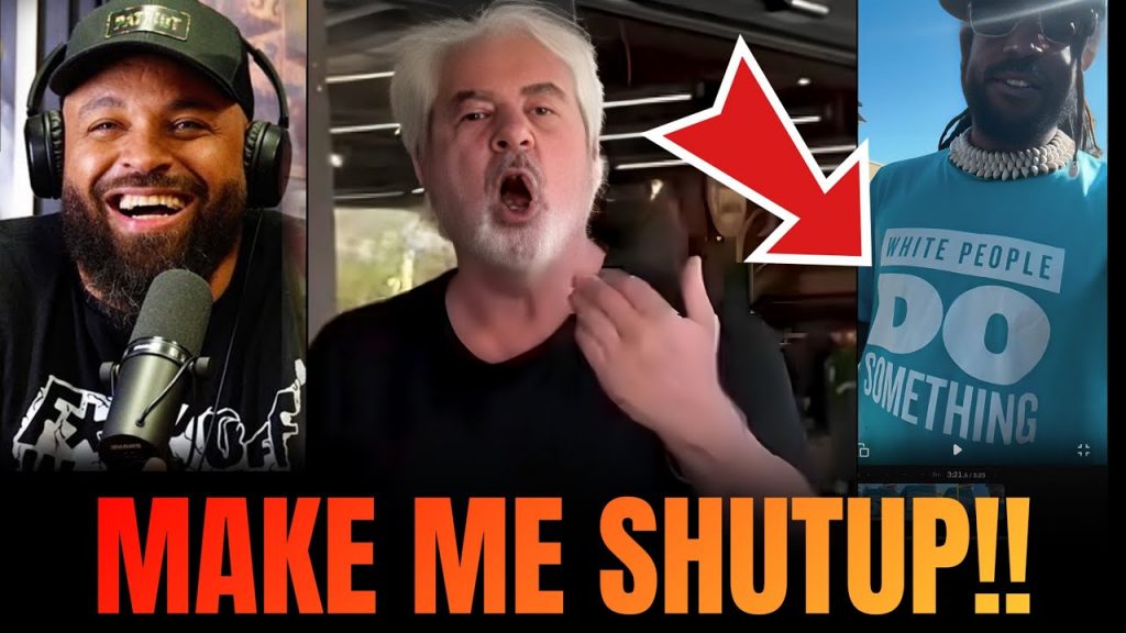 White Guy Challenges Race Hustler Wearing “White People do Something” T-Shirt