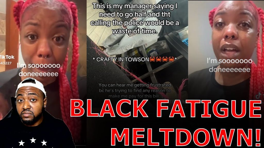 Black Waitress IN BLACK FATIGUE TEARS LOSING Her Job Over Ghetto Black Women Dine And Dashing!
