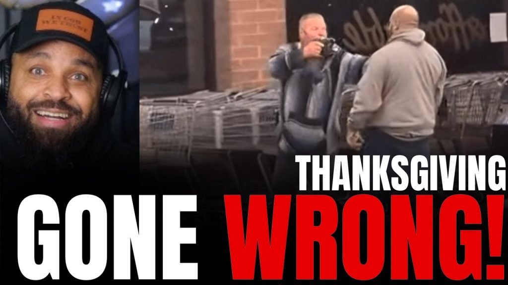 Man PULLS Gun after FIST FIGHT over Turkey prices SHOTS FIRED!