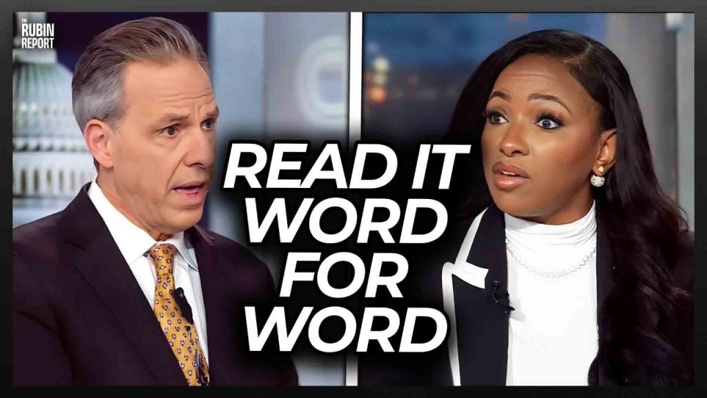Jasmine Crockett Has a Look of Horror as Host Reads Her Racist Quotes to Her Face