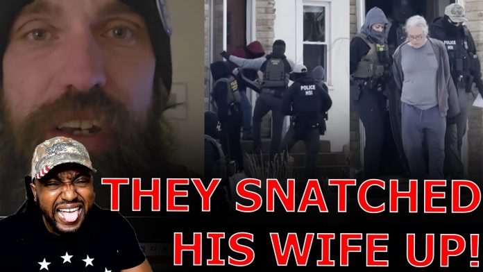 Liberal Domestic Terrorist LOSES HIS MIND As Fed Agents DRAG WIFE OUT OF HOME During Mass Arrests!