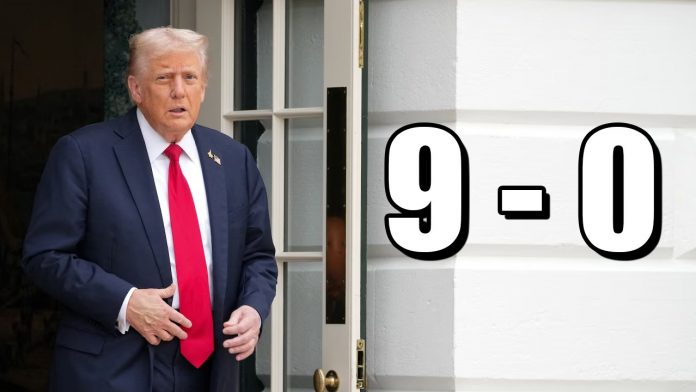 Trump walks out with a 9-0 VICTORY.
