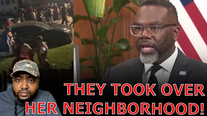 Black Woman LOSES IT Watching Black Teenagers SUDDENLY INVADE Her Neighborhood in Chicago!